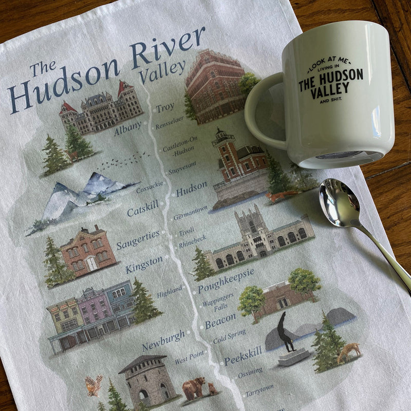 White Tea Towel 15"x20" with Centered Print-zoom-