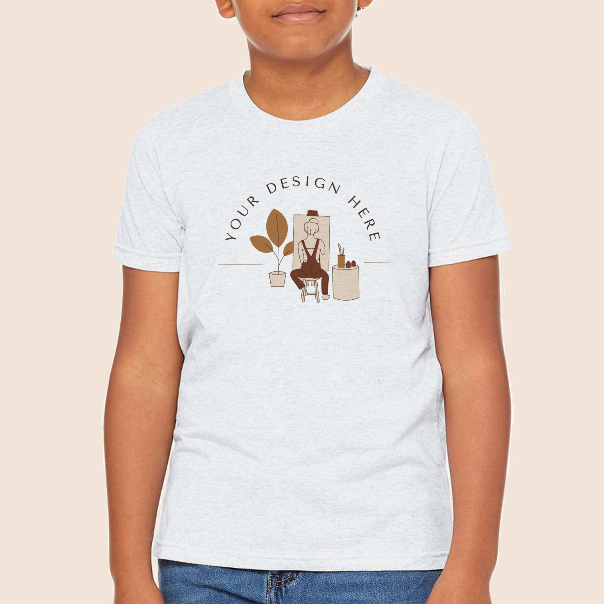 Bella + Canvas Youth Ash Jersey Short Sleeve Tee 3001Y