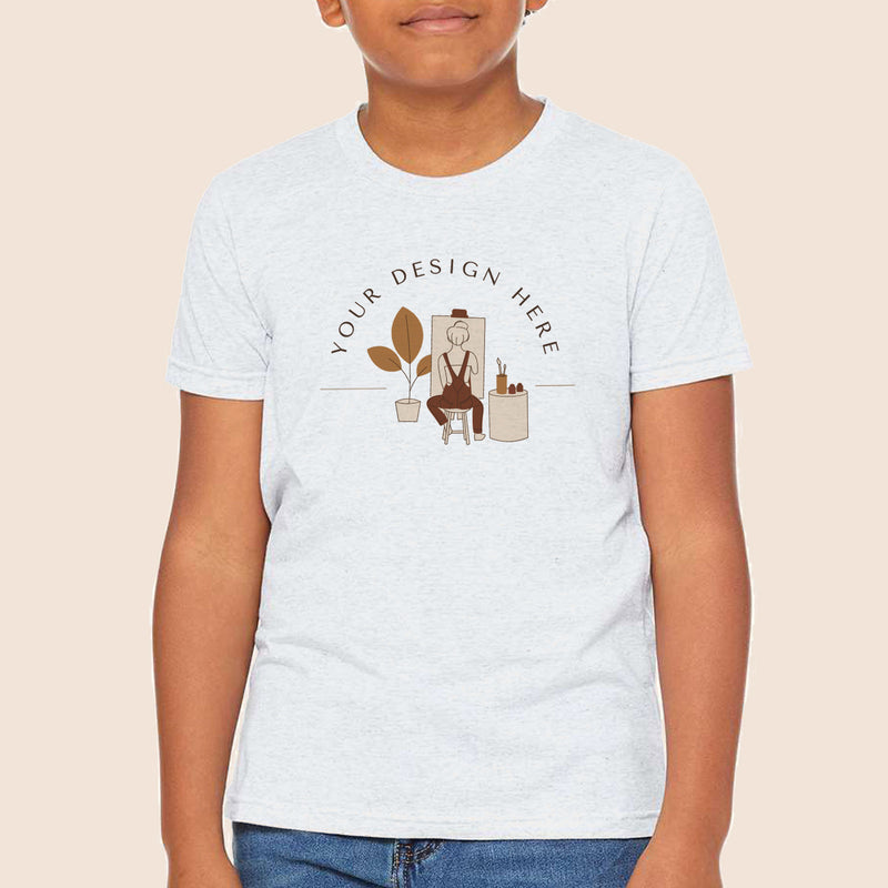Bella + Canvas Youth Ash Jersey Short Sleeve Tee 3001Y-zoom-