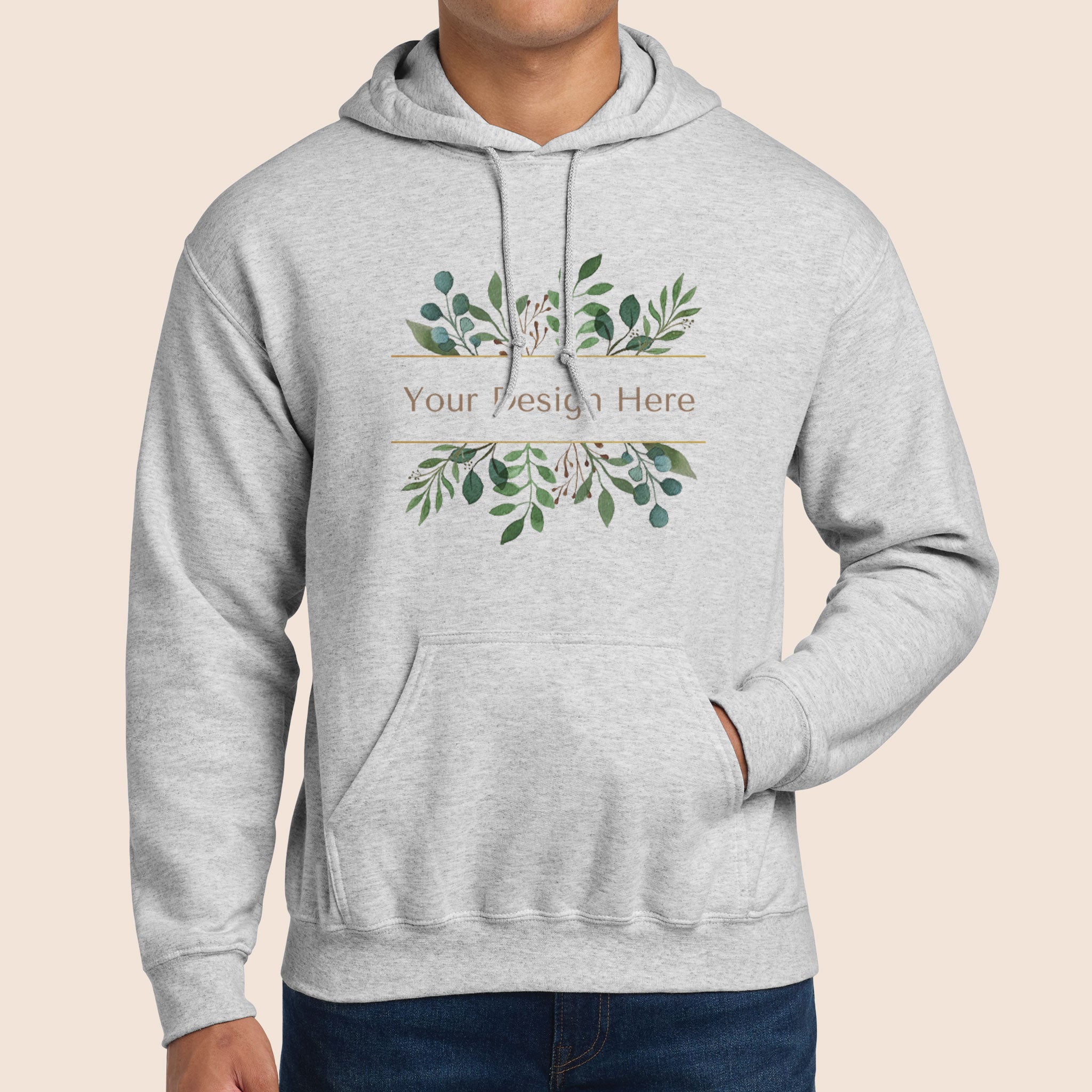 Gildan Adult Ash Heavy Blend Hooded Sweatshirt 18500 Canvastry Wholesale Print On Demand
