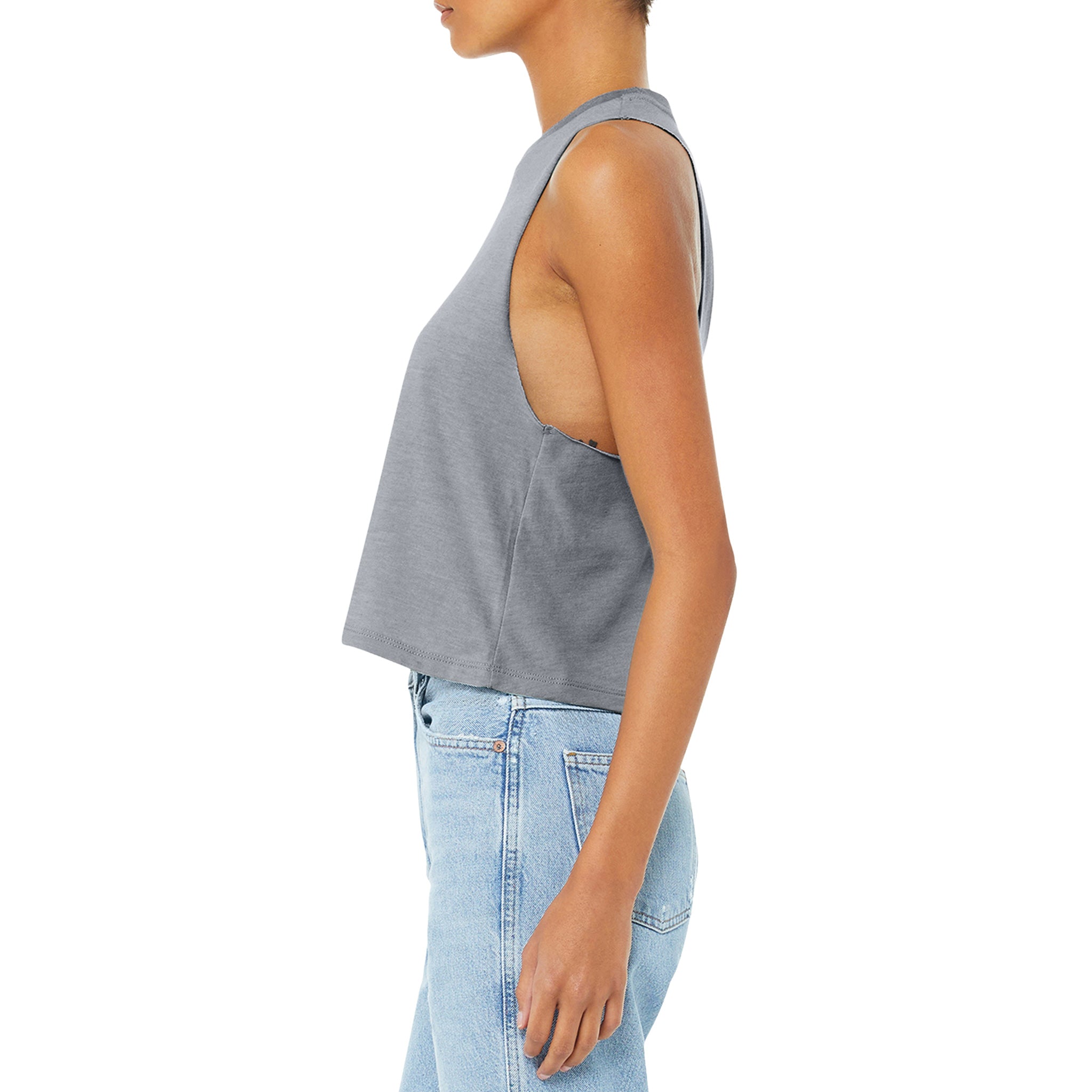 Bella + Canvas Women’s Athletic Heather Racerback Cropped Tank 6682-zoom-4