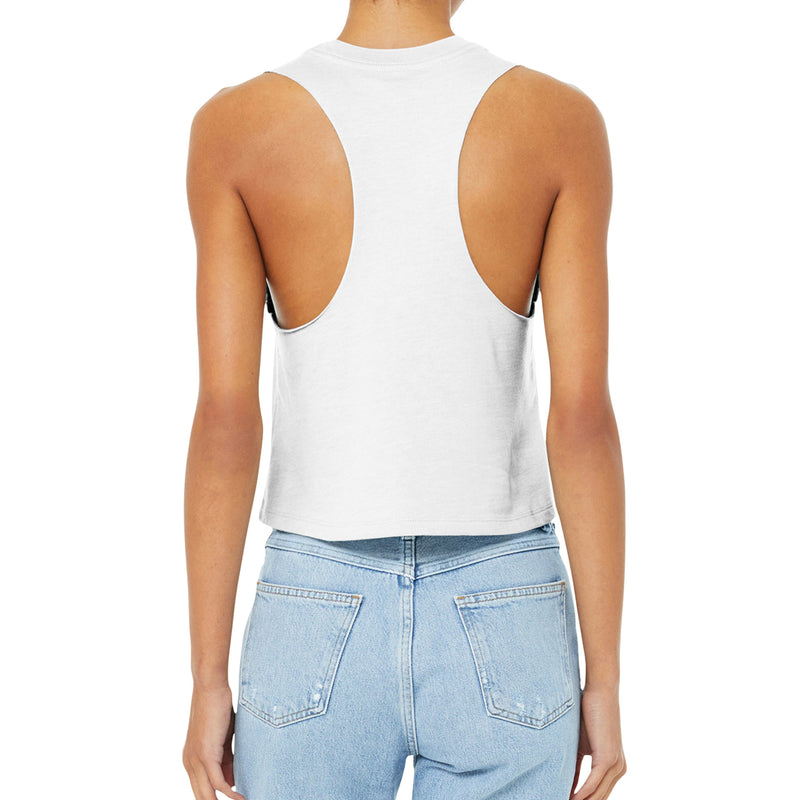 Bella + Canvas Women’s White Racerback Cropped Tank 6682-zoom-