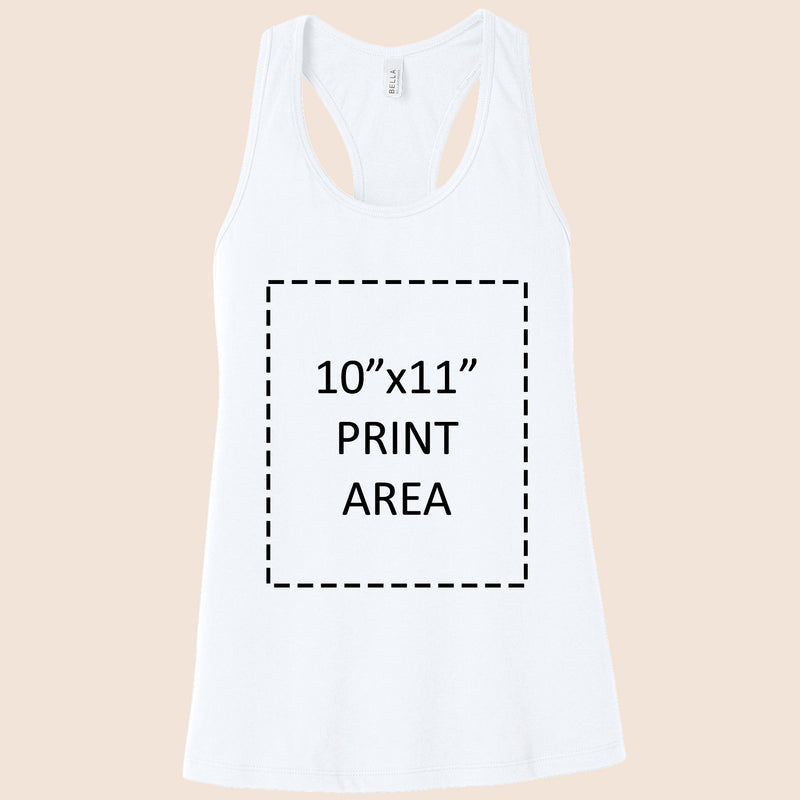 Bella + Canvas Women’s White Racerback Jersey Tank 6008-zoom-