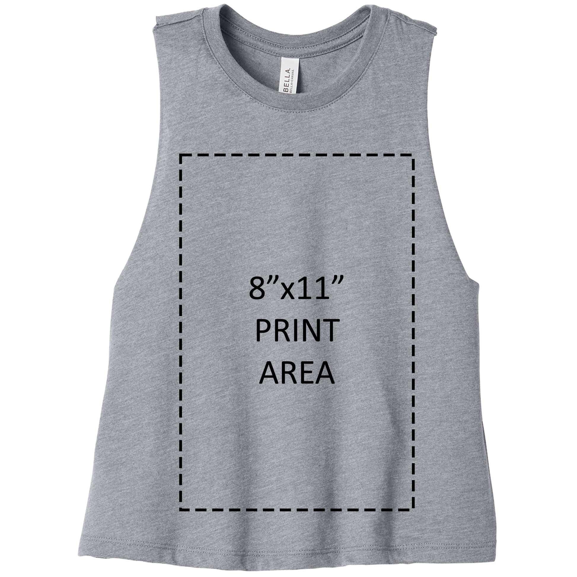 Bella + Canvas Women’s Athletic Heather Racerback Cropped Tank 6682-3