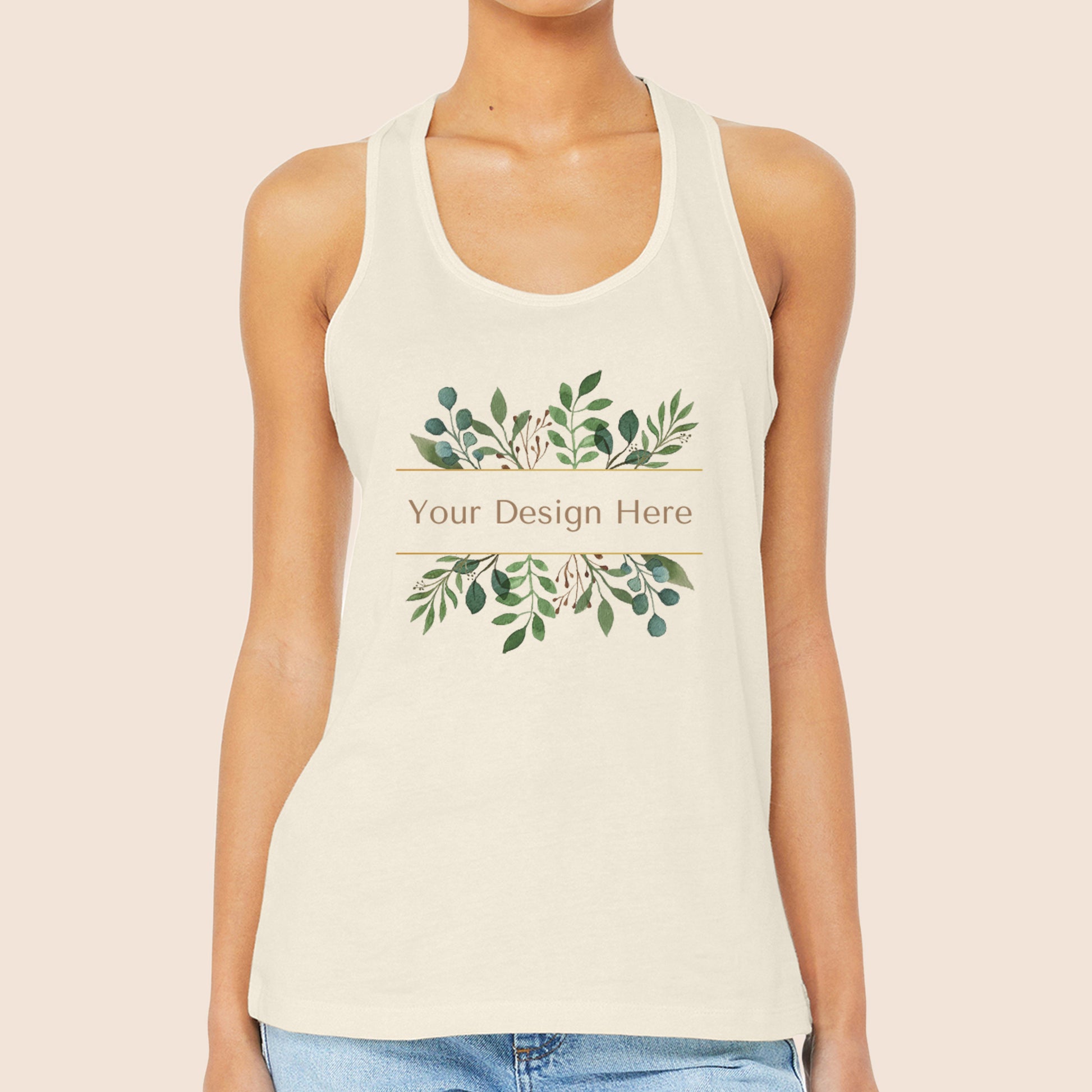 Bella + Canvas Women’s Natural Racerback Jersey Tank 6008-2