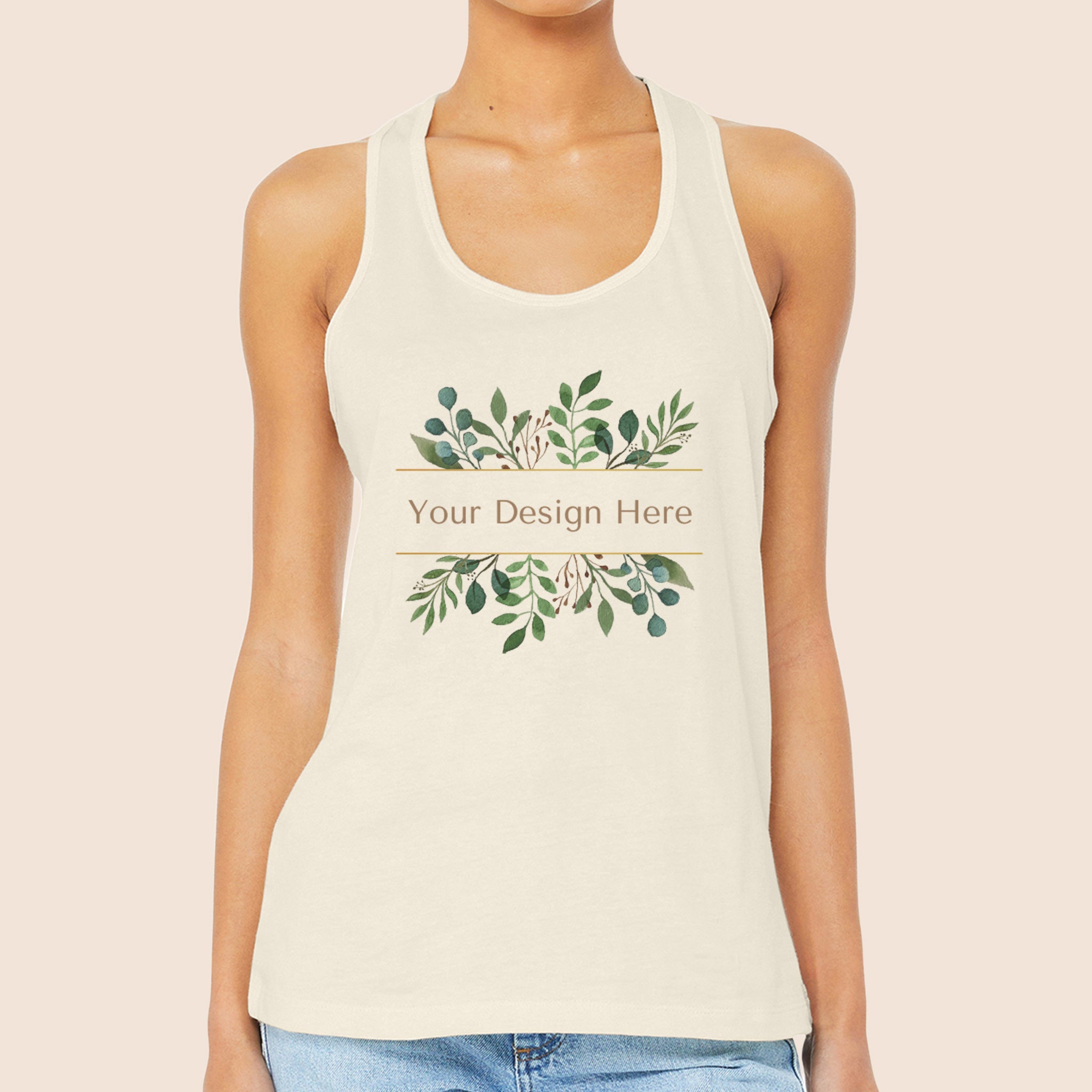 Bella + Canvas Women’s Natural Racerback Jersey Tank 6008-zoom-2