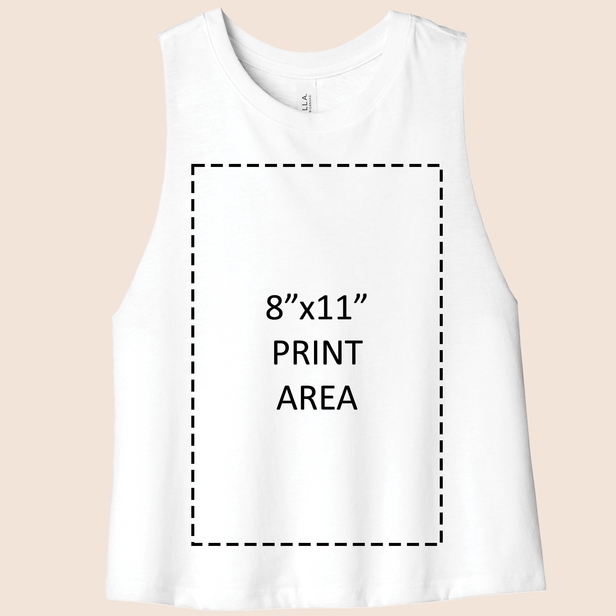 Bella + Canvas Women’s White Racerback Cropped Tank 6682-zoom-3