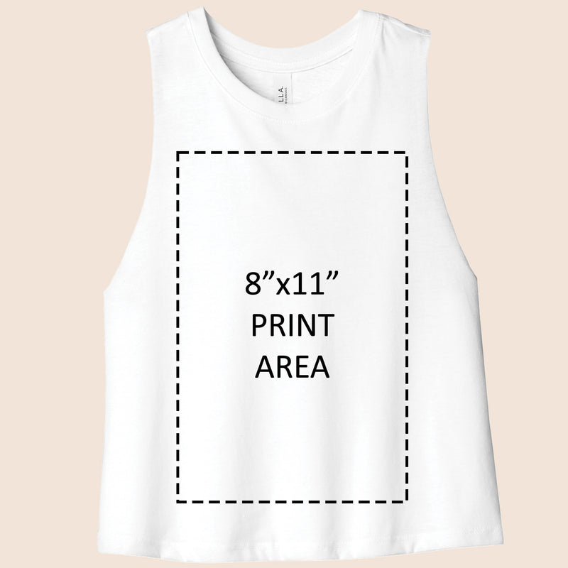 Bella + Canvas Women’s White Racerback Cropped Tank 6682-zoom-