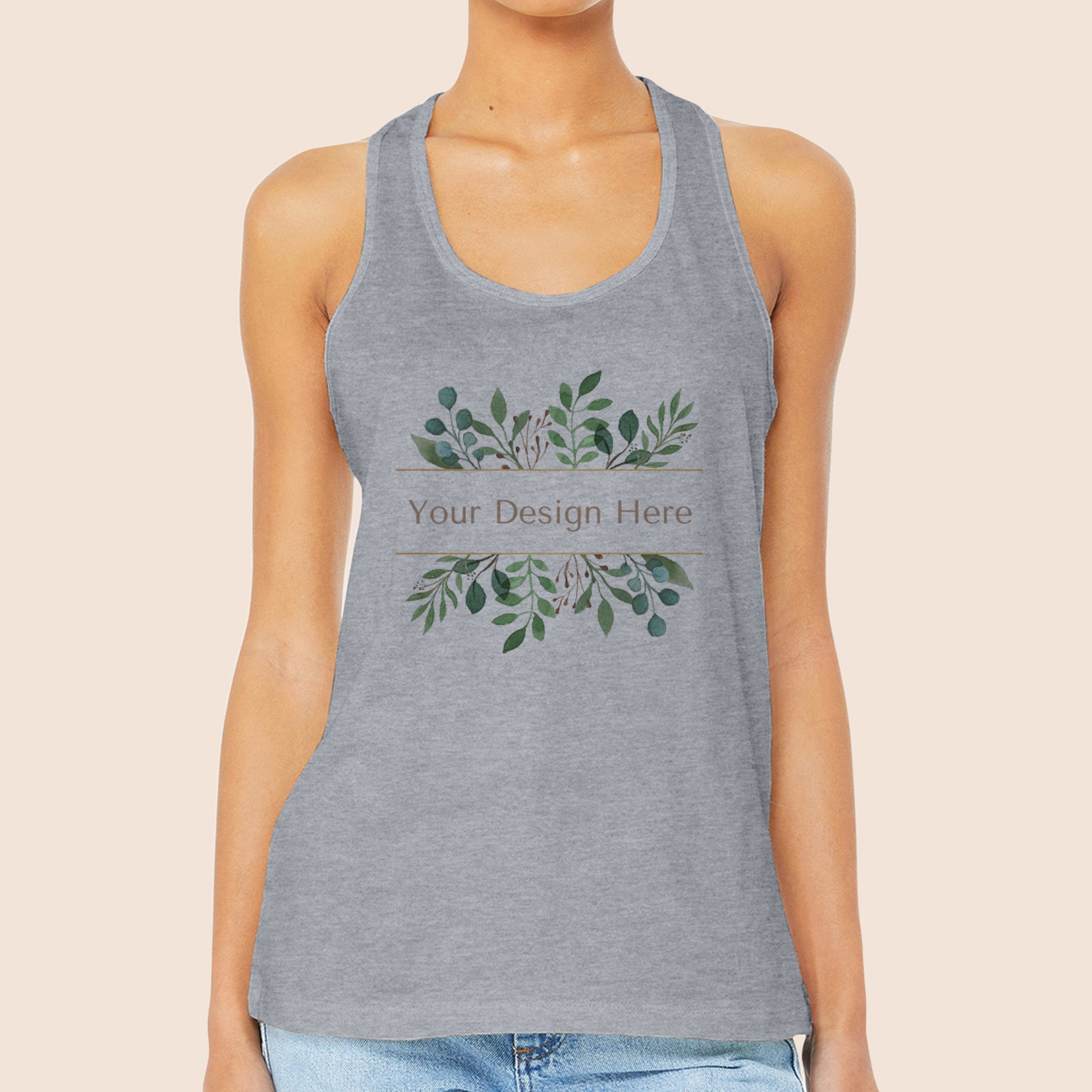 Bella + Canvas Women’s Athletic Heather Racerback Jersey Tank 6008-2