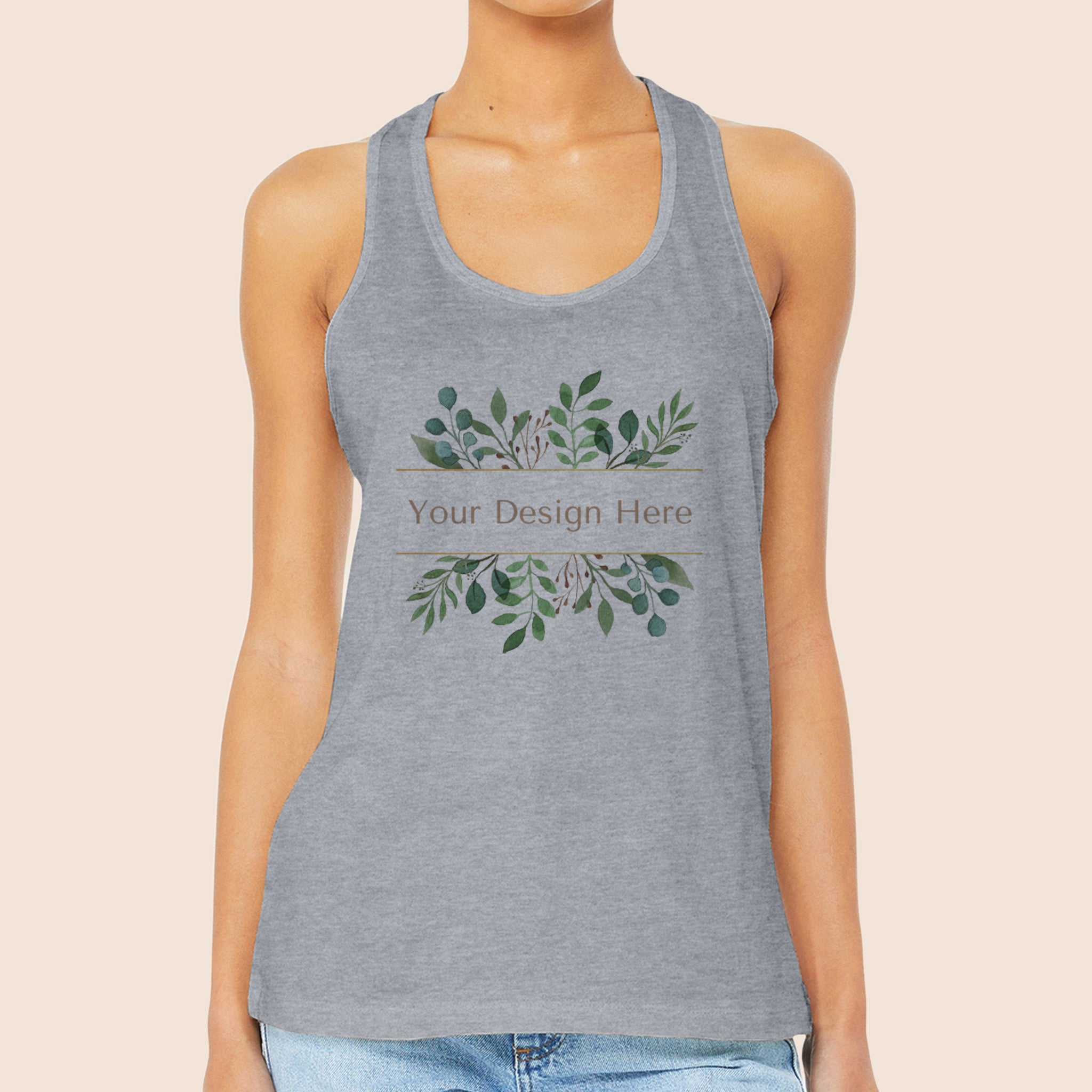 Bella + Canvas Women’s Athletic Heather Racerback Jersey Tank 6008