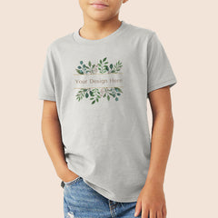 Bella + Canvas Youth Silver Jersey Short Sleeve Tee 3001Y Canvastry Wholesale Print On Demand