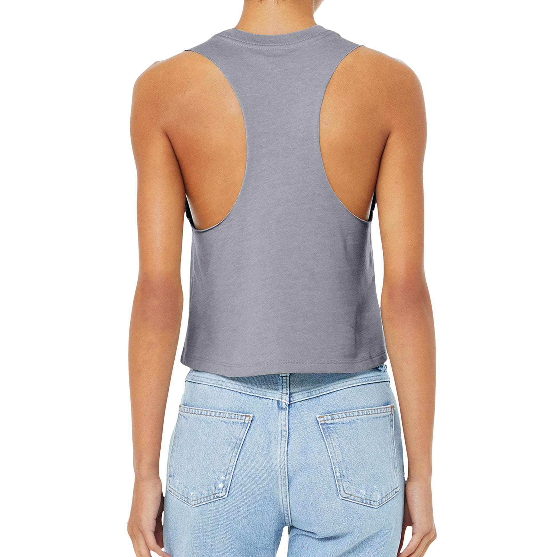 Bella + Canvas Women’s Athletic Heather Racerback Cropped Tank 6682-5