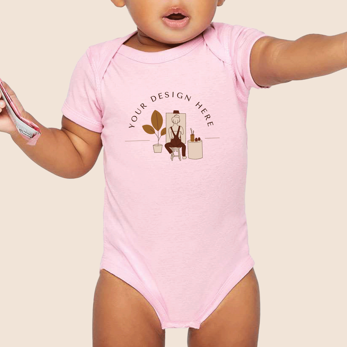 Rabbit Skins Ballerina Infant Baby Rib Bodysuit 4400