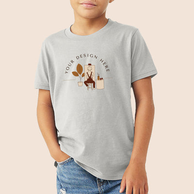 Bella + Canvas Youth Silver Jersey Short Sleeve Tee 3001Y