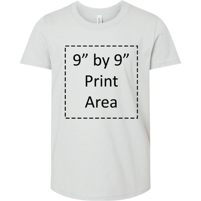 Bella + Canvas Youth Silver Jersey Short Sleeve Tee 3001Y