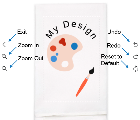 Canvas tools and print area guide