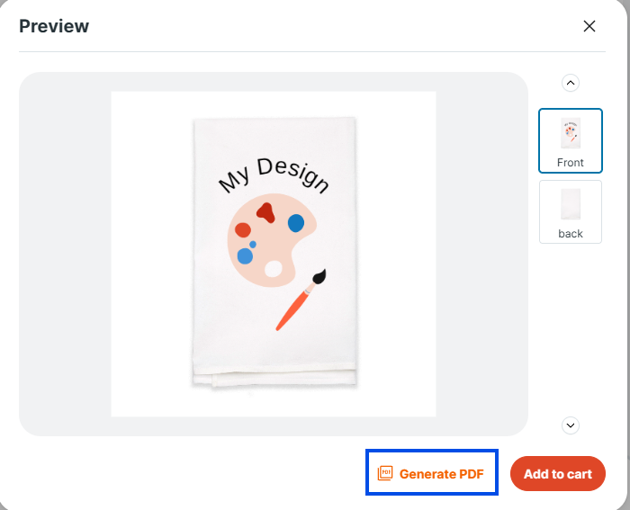 Generate PDF mockup