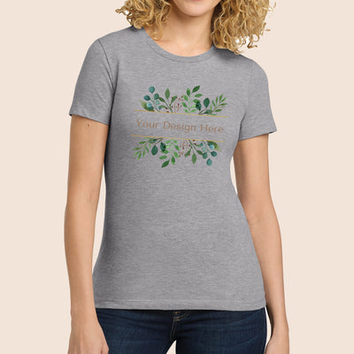 Next Level Apparel Women's Heather Gray Cotton T-Shirt 3900