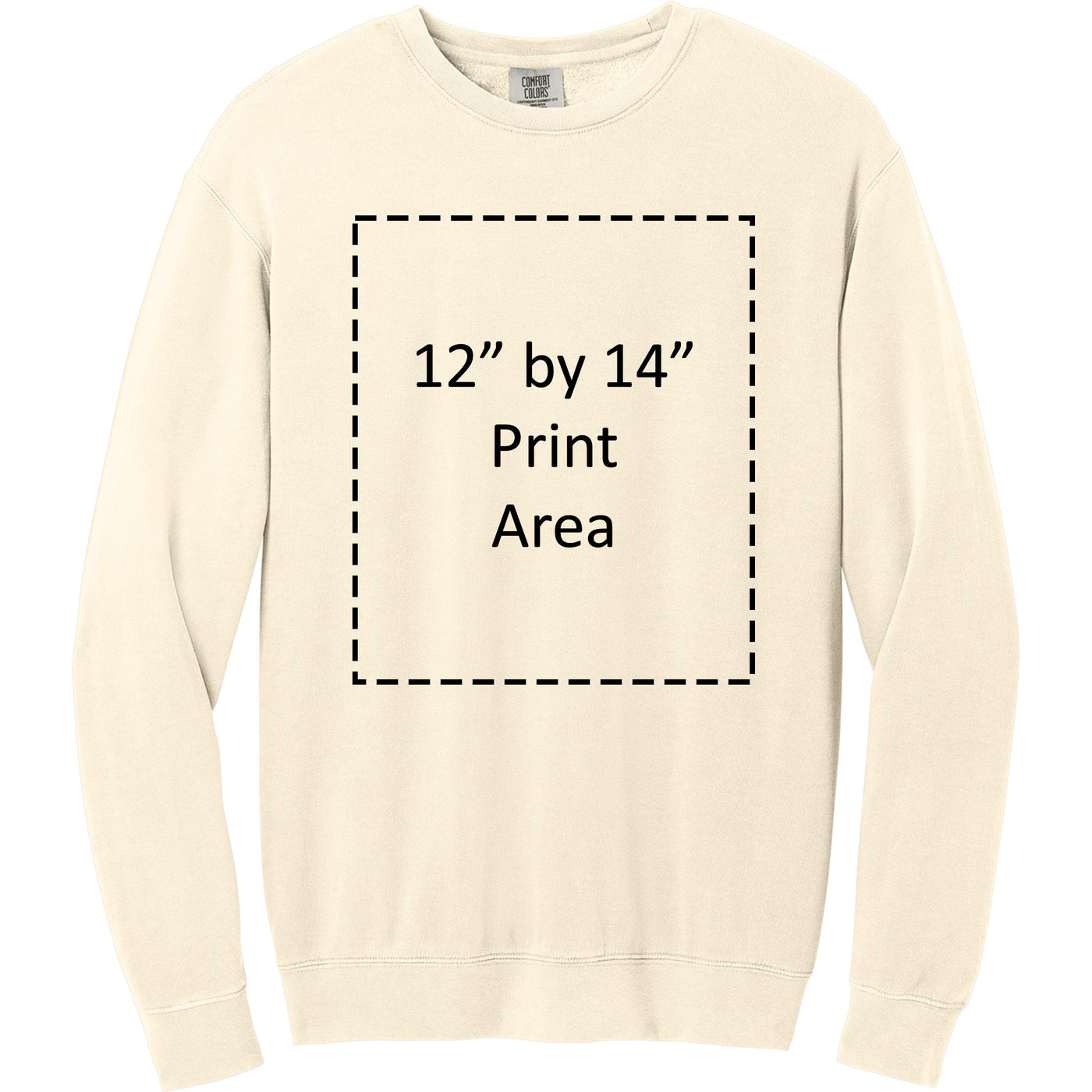 Comfort Colors Adult Ivory Lightweight Fleece Crewneck Sweatshirt 1466