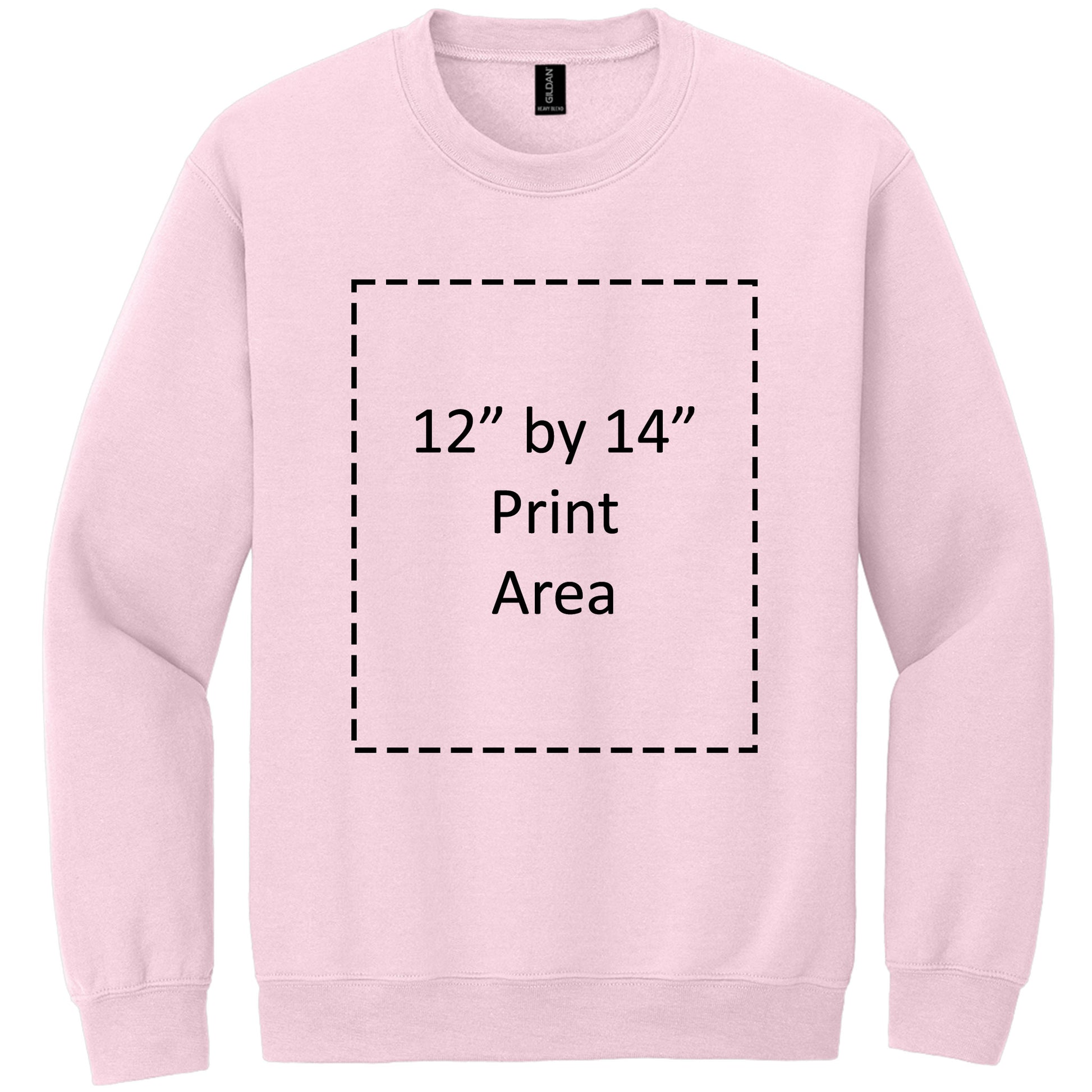 Gildan Adult Light Pink Crewneck Sweatshirt 18000 Canvastry Wholesale Print On Demand