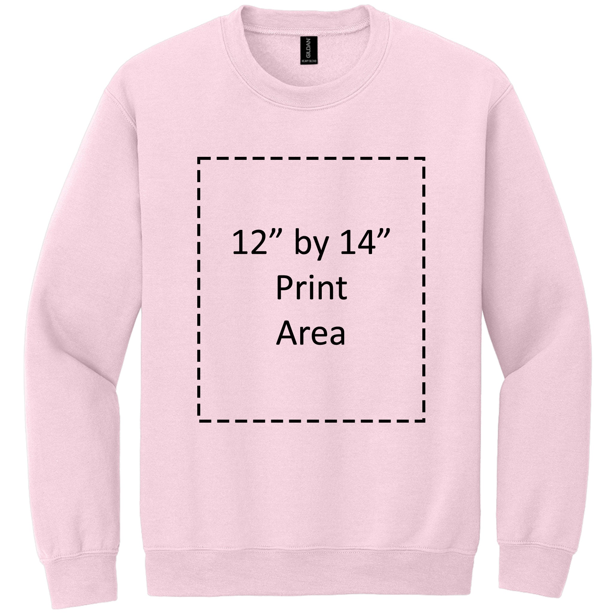 Gildan Adult Light Pink Crewneck Sweatshirt 18000 Canvastry Wholesale Print On Demand