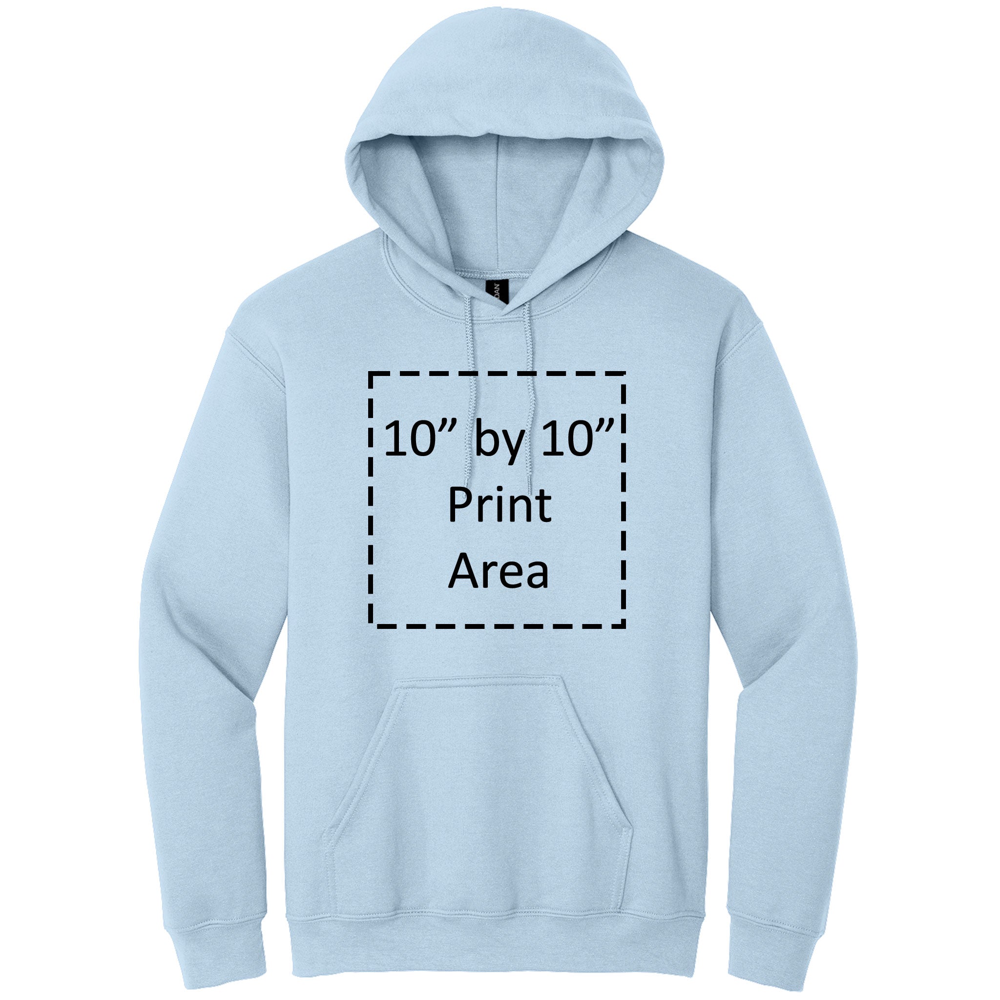 Gildan Adult Light Blue Heavy Blend Hooded Sweatshirt 18500 Canvastry Wholesale Print On Demand