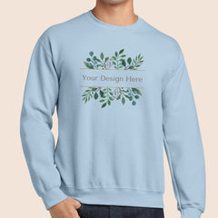Gildan Adult Light Blue Crewneck Sweatshirt 18000 Canvastry Wholesale Print On Demand