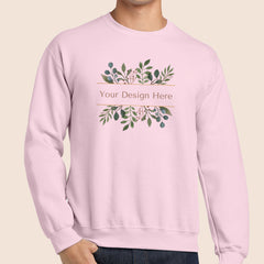 Gildan Adult Light Pink Crewneck Sweatshirt 18000 Canvastry Wholesale Print On Demand