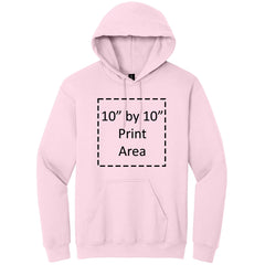 Gildan Adult Light Pink Heavy Blend Hooded Sweatshirt 18500 Canvastry Wholesale Print On Demand