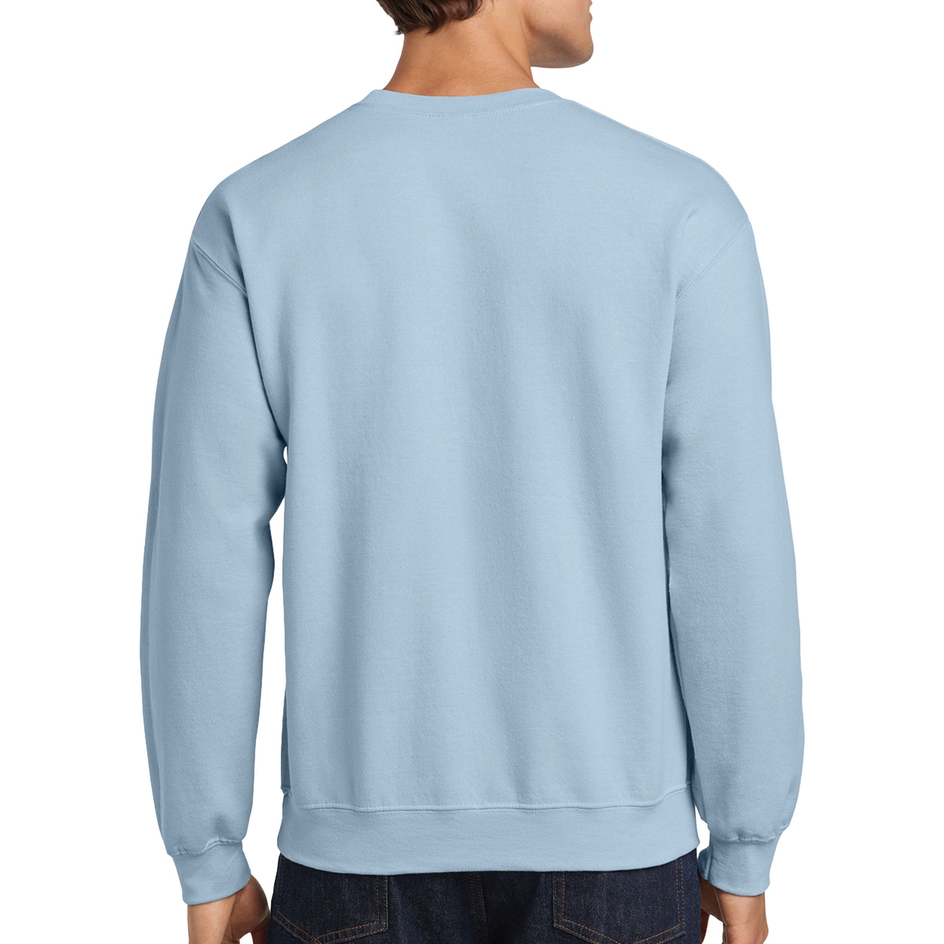 Gildan Adult Light Blue Crewneck Sweatshirt 18000 Canvastry Wholesale Print On Demand