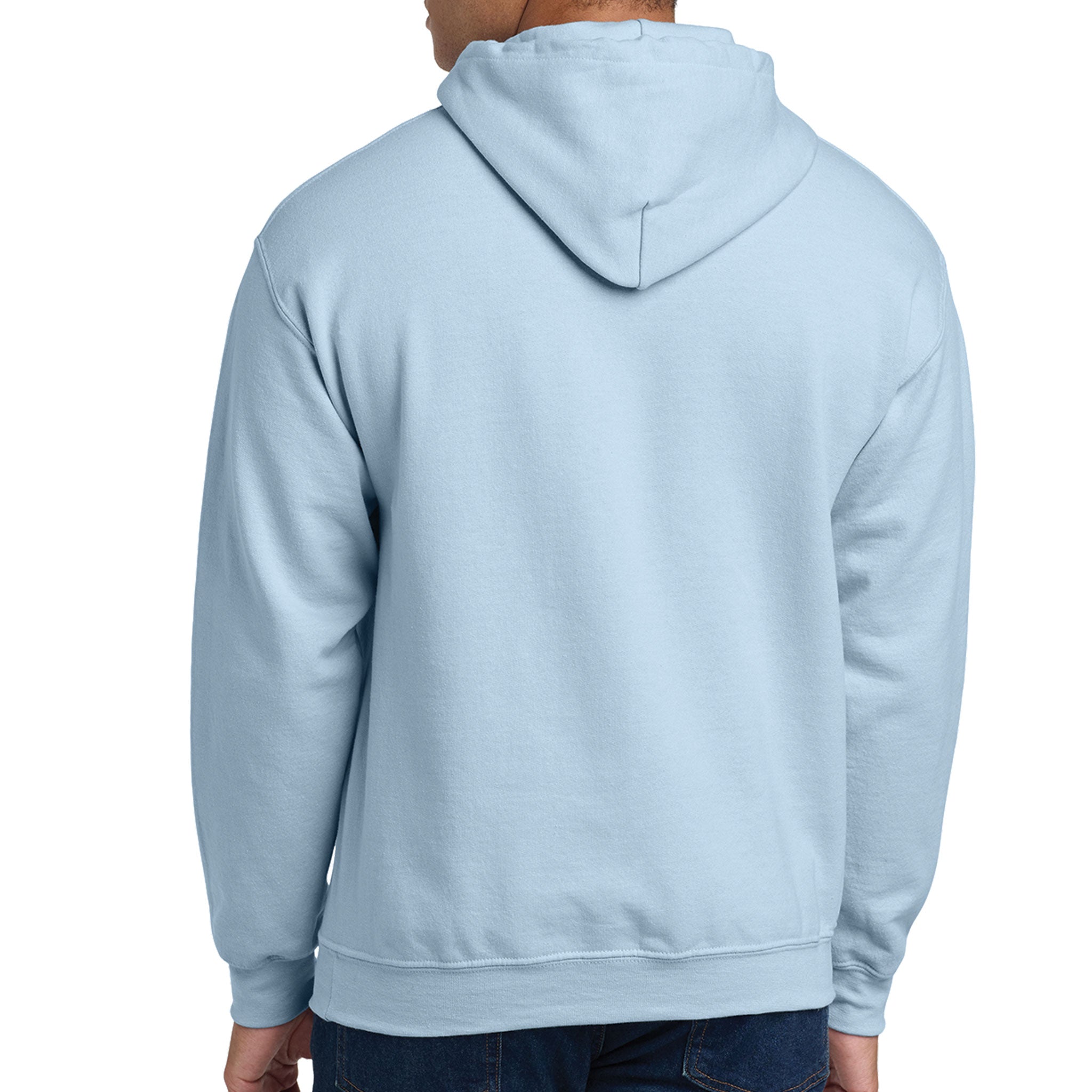 Gildan Adult Light Blue Heavy Blend Hooded Sweatshirt 18500 Canvastry Wholesale Print On Demand
