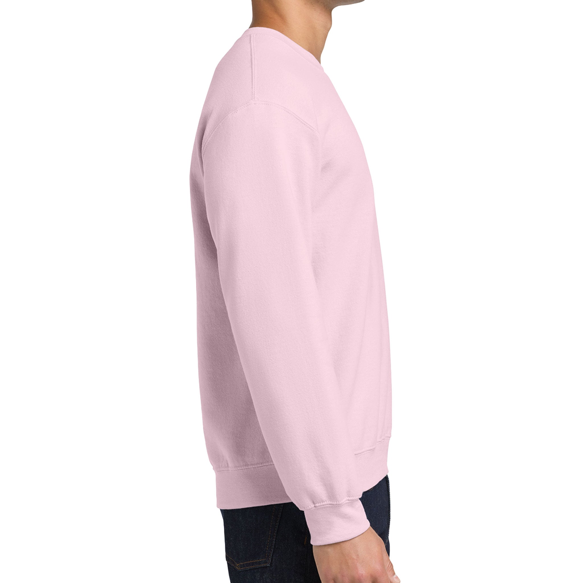 Gildan Adult Light Pink Crewneck Sweatshirt 18000 Canvastry Wholesale Print On Demand
