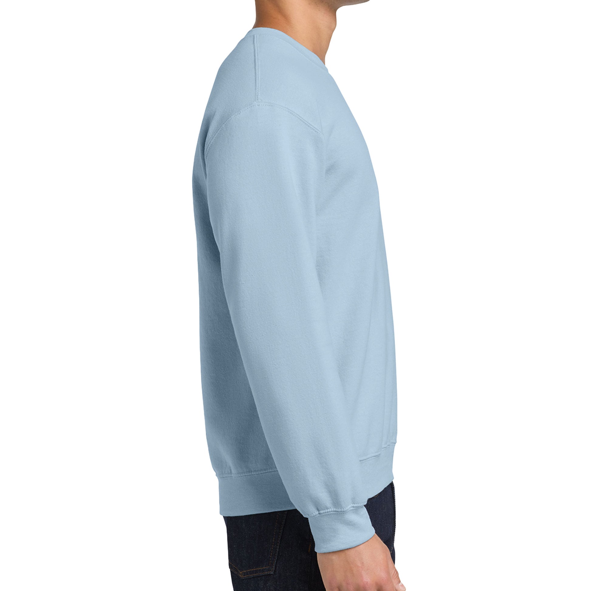 Gildan Adult Light Blue Crewneck Sweatshirt 18000 Canvastry Wholesale Print On Demand