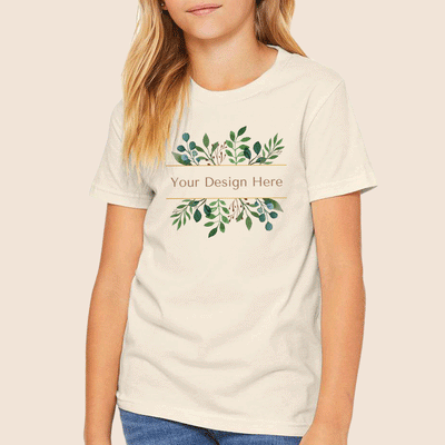 Bella + Canvas Youth Natural Jersey Short Sleeve Tee 3001Y