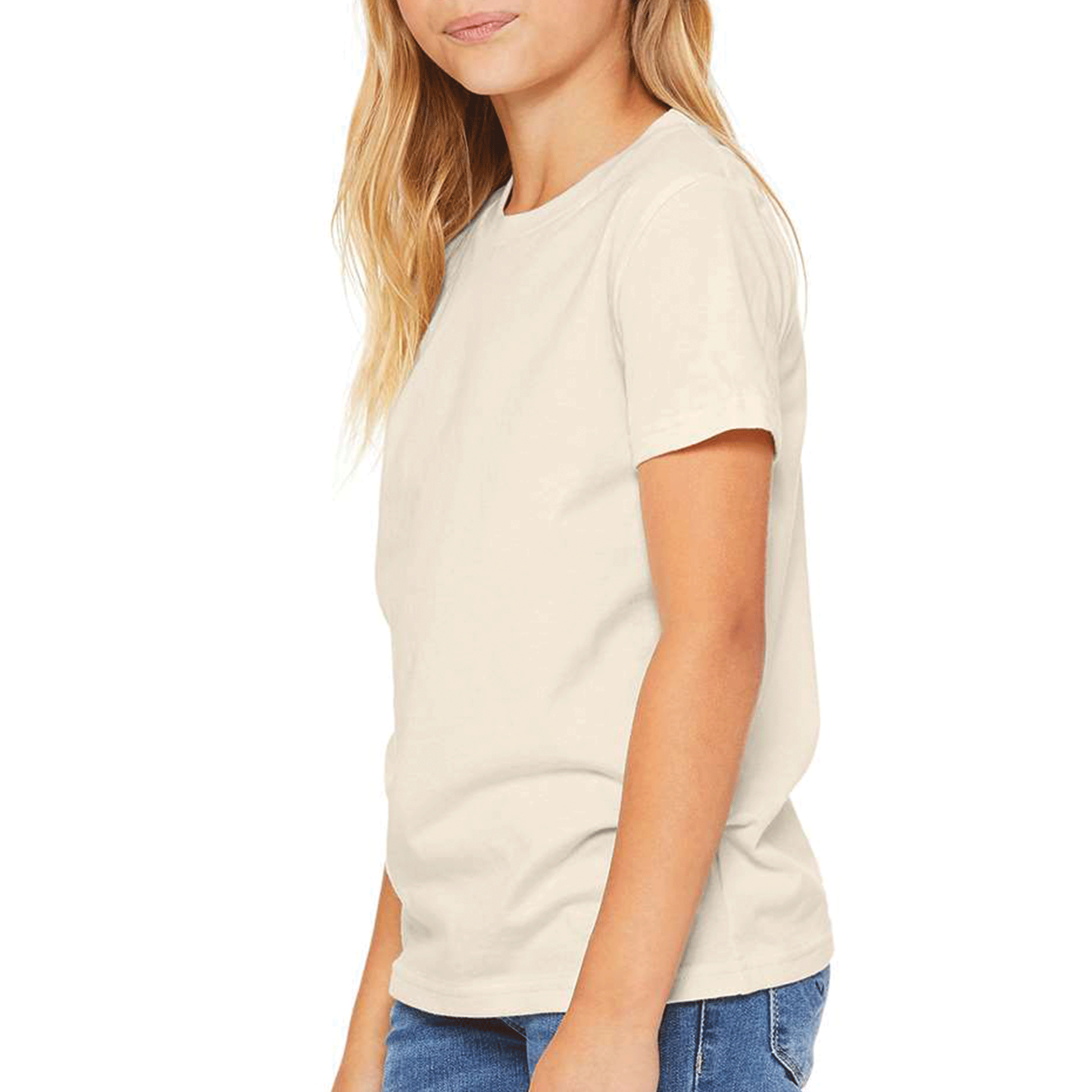 Bella + Canvas Youth Natural Jersey Short Sleeve Tee 3001Y-zoom-4