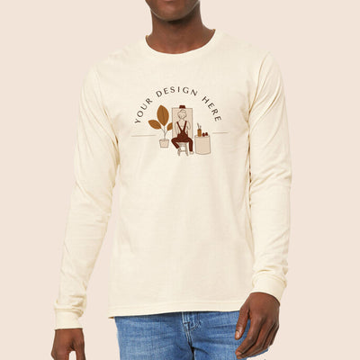 Bella+Canvas Natural Unisex Jersey Long Sleeve Tee 3501