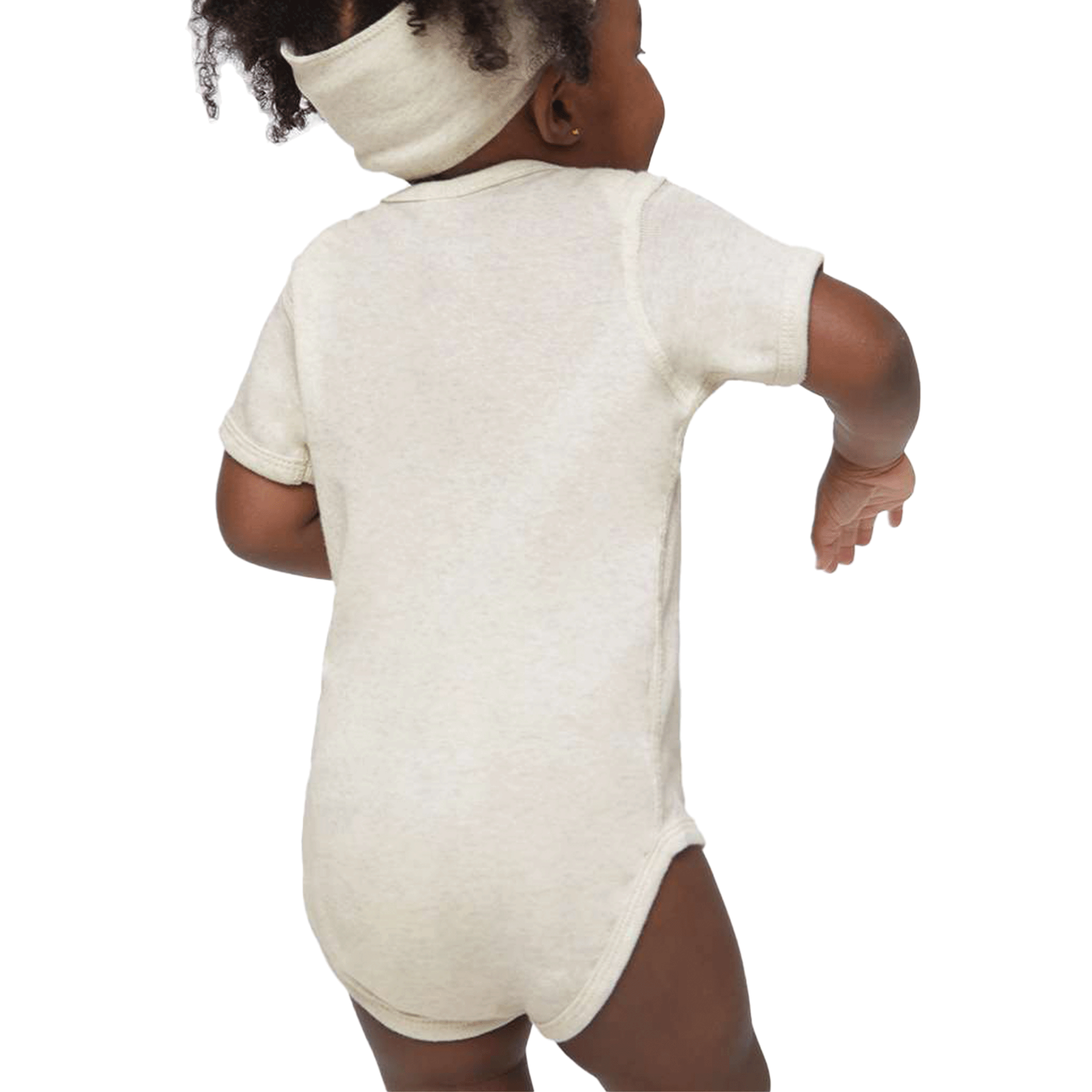 Rabbit Skins Natural Heather Infant Baby Rib Bodysuit 4400-zoom-5