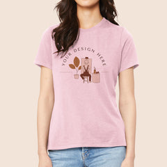 Bella + Canvas Women's Vintage Pink Relaxed Jersey T-Shirt 6400 Canvastry Wholesale Print On Demand
