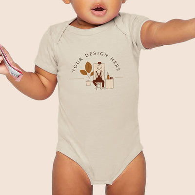 Rabbit Skins Natural Infant Baby Rib Bodysuit 4400