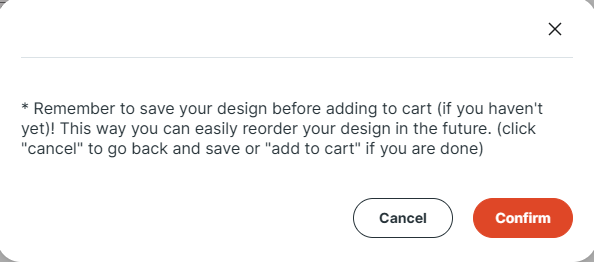 Remember to save warning