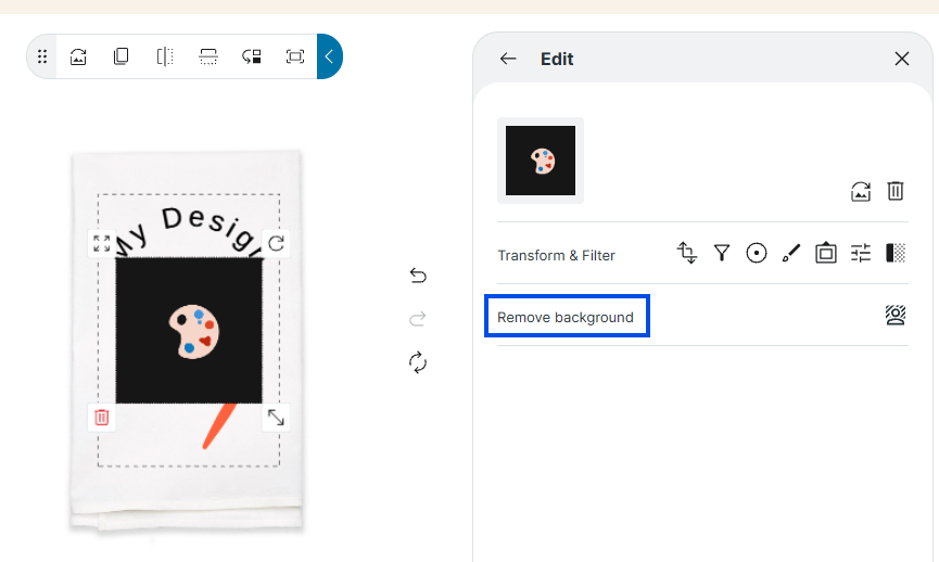 Remove background tool