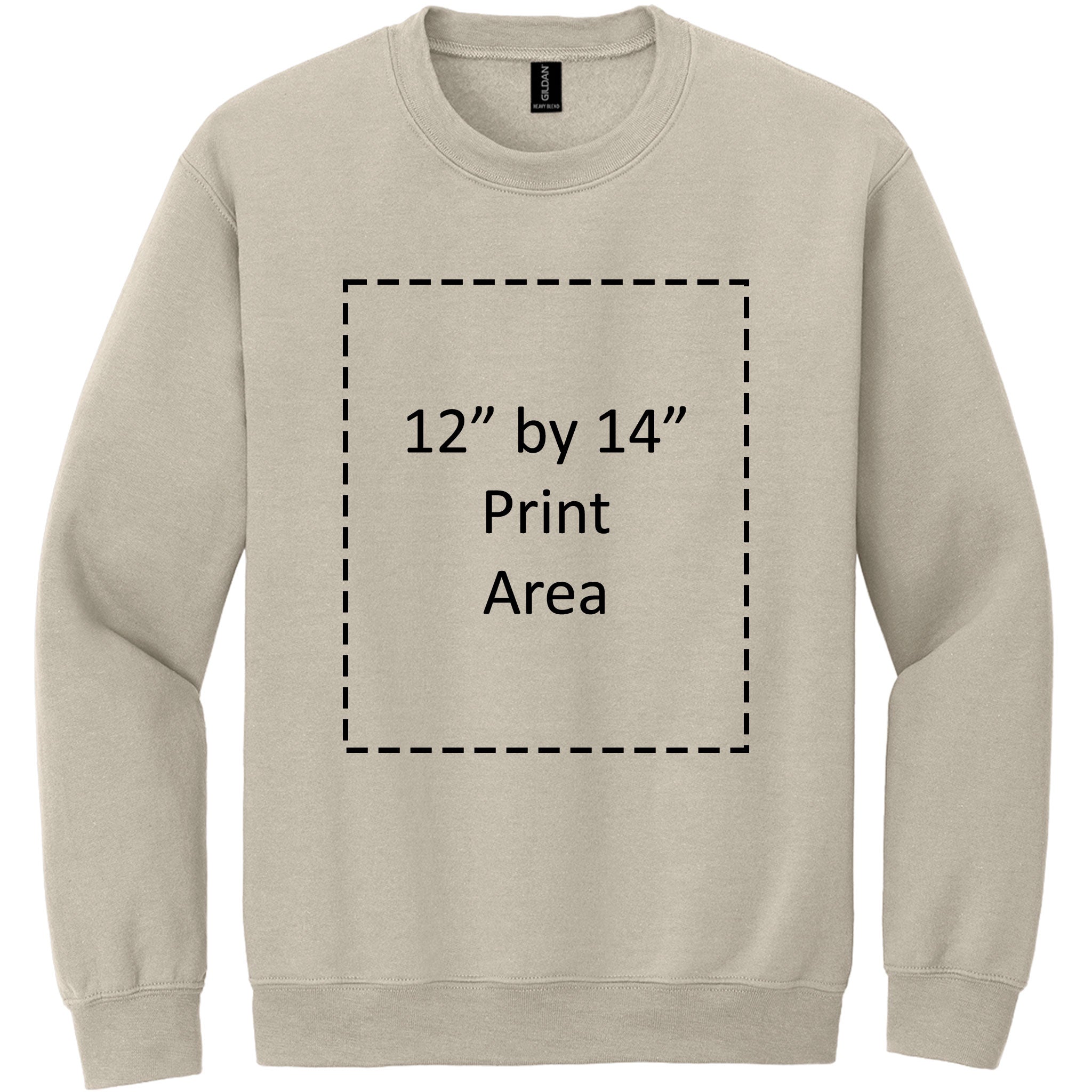 Gildan Adult Sand Crewneck Sweatshirt 18000 Canvastry Wholesale Print On Demand