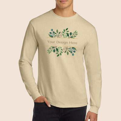 Gildan Sand Adult Long Sleeve T-Shirt 2400