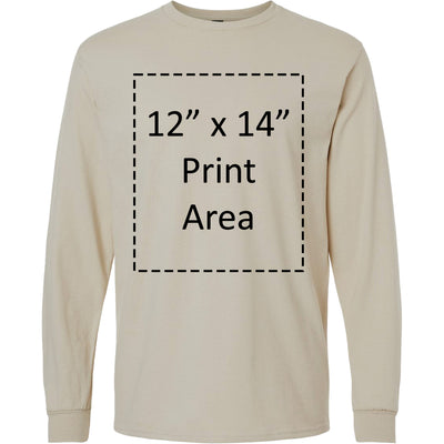 Gildan Sand Adult Long Sleeve T-Shirt 2400