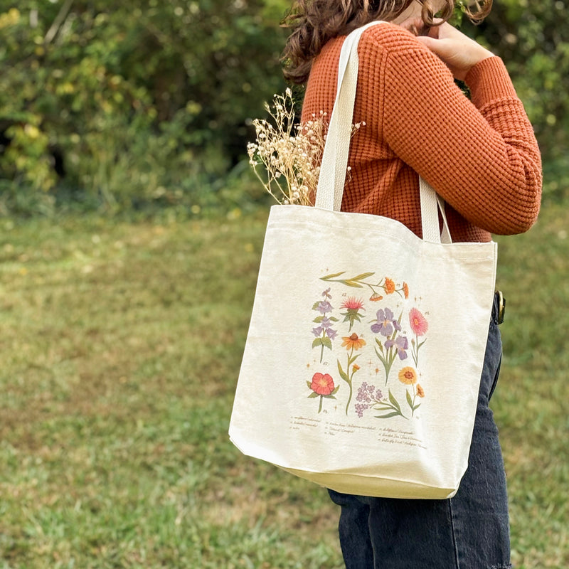 Square Cotton Canvas Tote Bag-zoom-