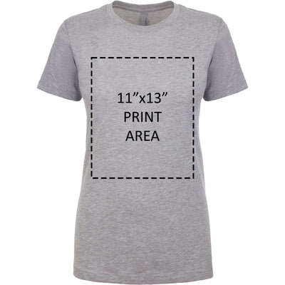 Next Level Apparel Women's Heather Gray Cotton T-Shirt 3900