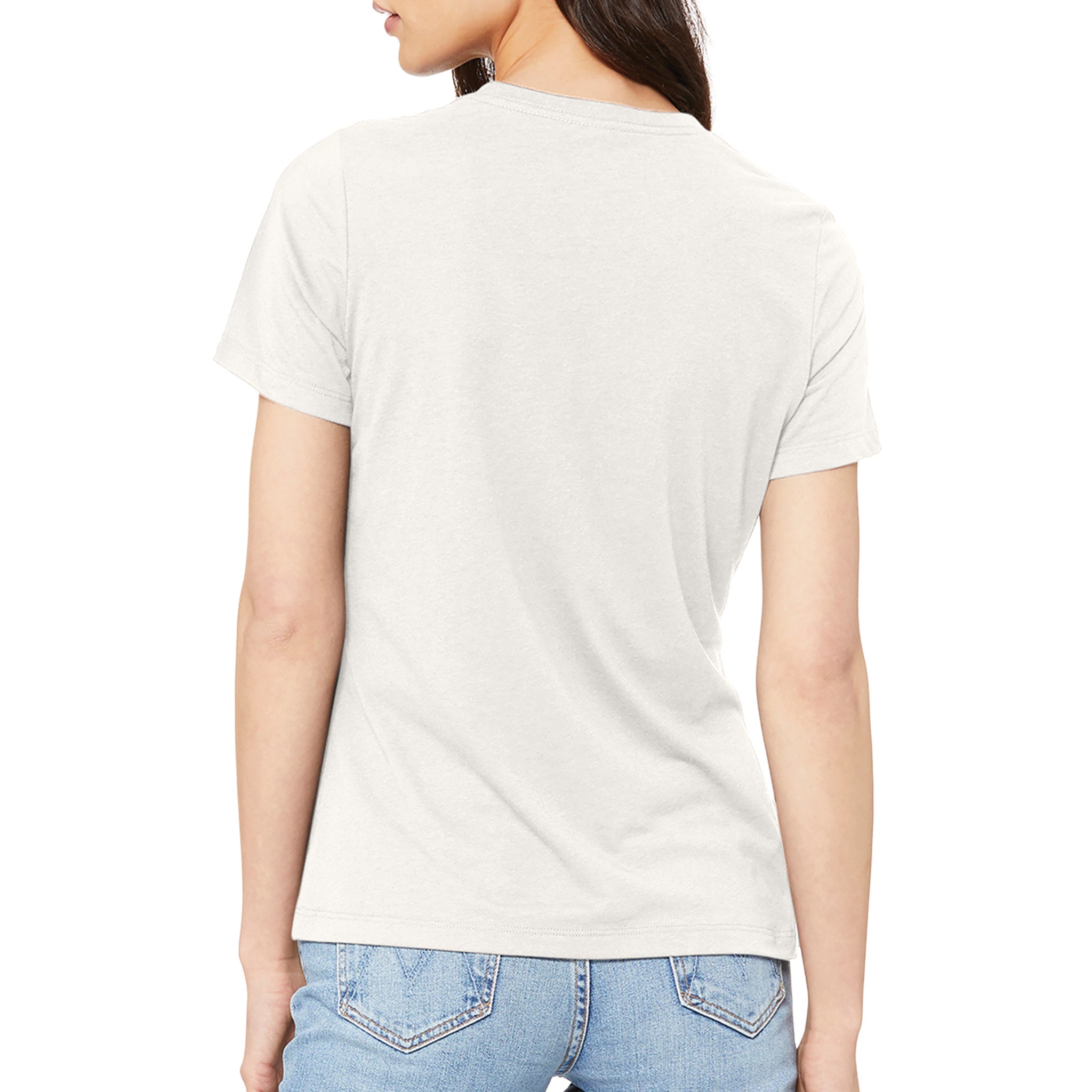 Bella + Canvas Women's Vintage White Relaxed Jersey T-Shirt 6400 Canvastry Wholesale Print On Demand