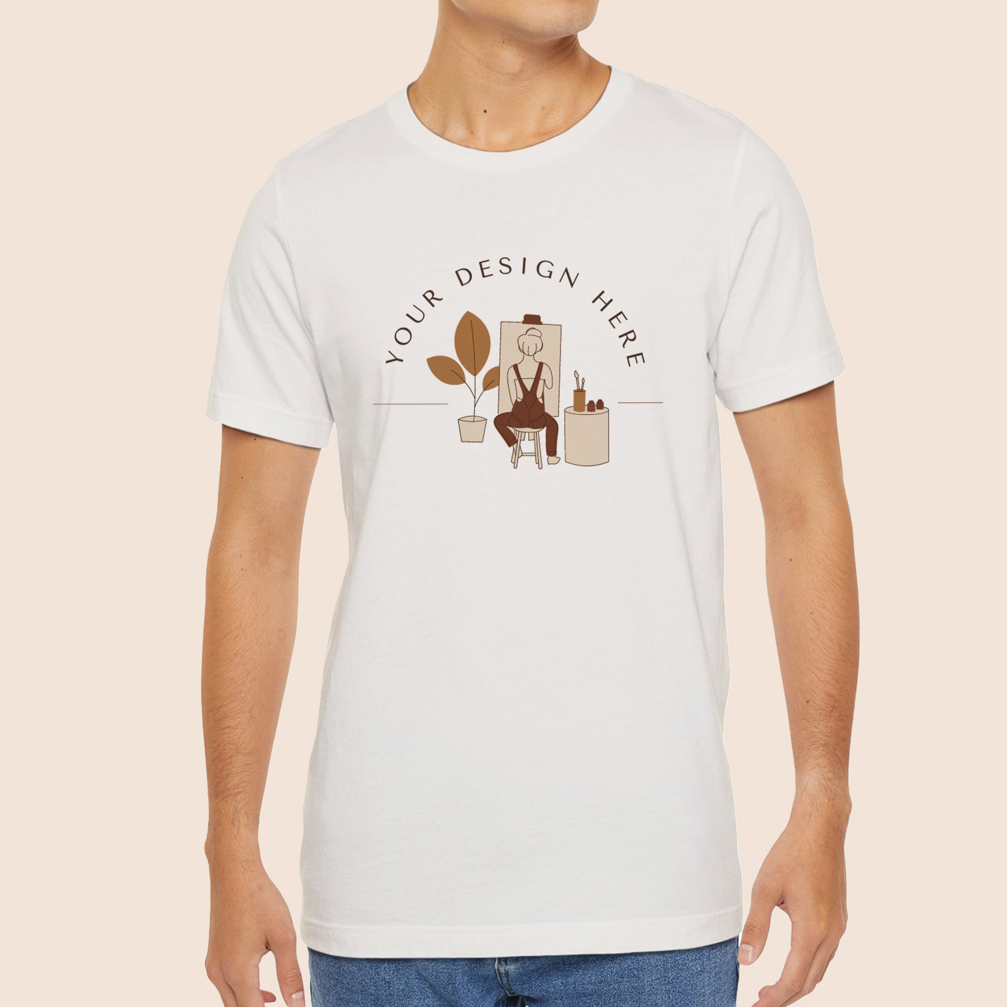 Bella + Canvas Unisex Vintage White T-Shirt-zoom-1