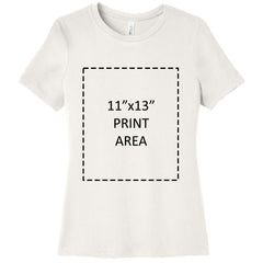 Bella + Canvas Women's Vintage White Relaxed Jersey T-Shirt 6400 Canvastry Wholesale Print On Demand