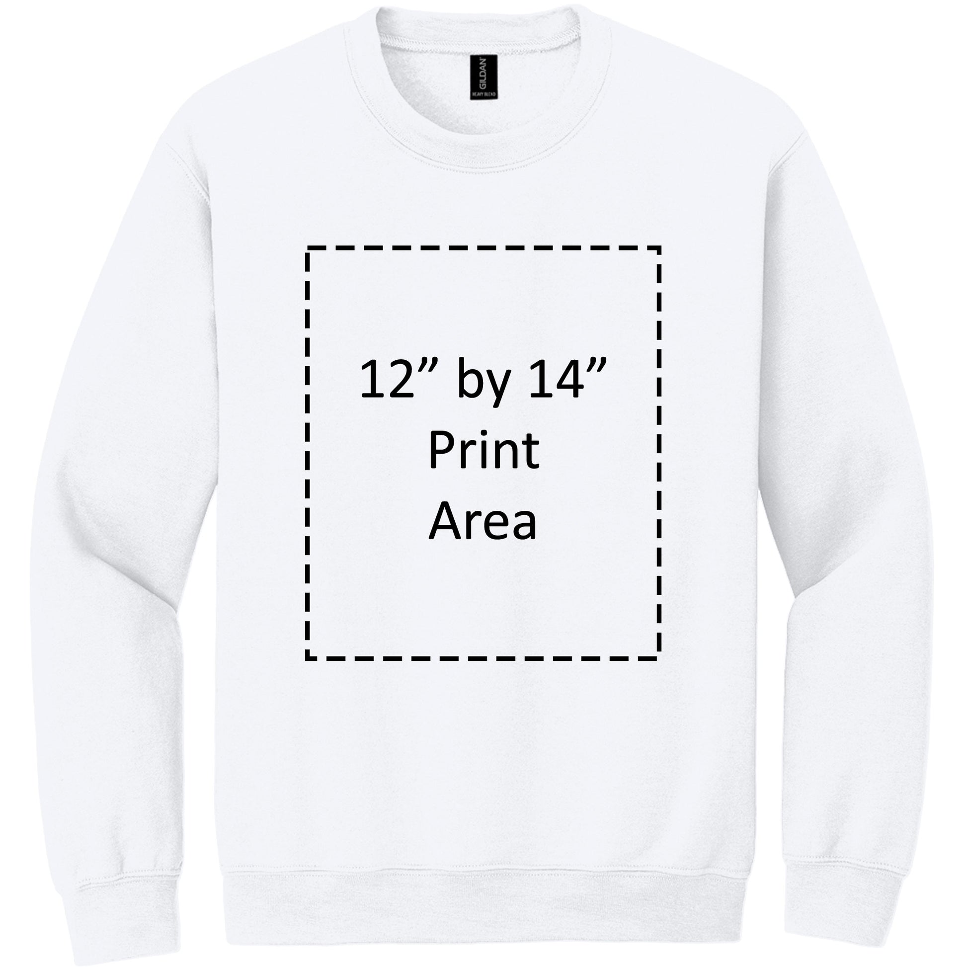 Gildan Adult White Crewneck Sweatshirt 18000-3